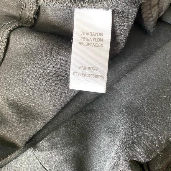 Counterparts Flat Front Black Pull-on Pants Buttons Elastic Waistband Size: XL - Picture 9 of 10